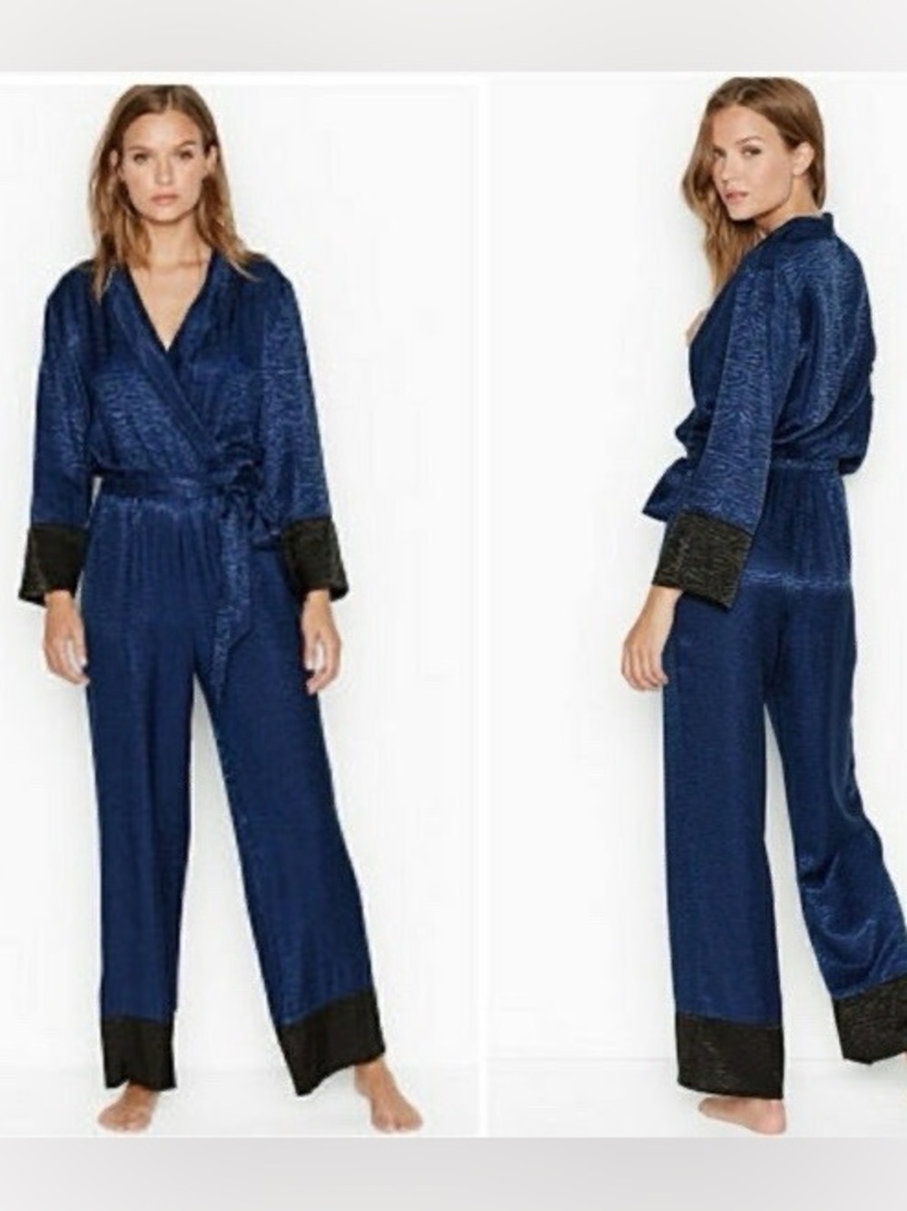 Rare Victoria's Secret Deep Blue kimono pijama